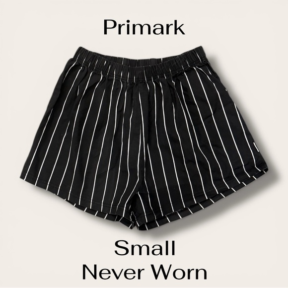 Primark Pants - Primark Black and White Striped Athletic Shorts